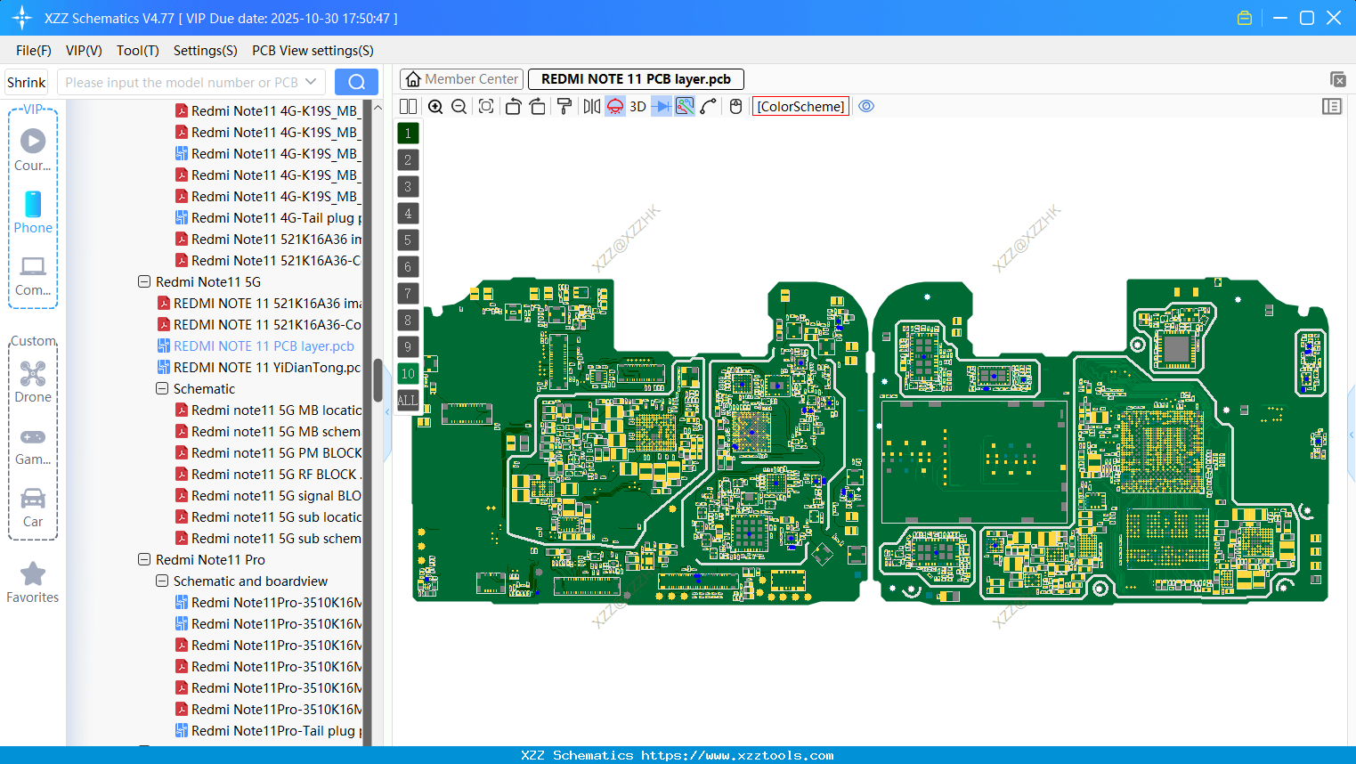 Xiaomi REDMI NOTE 11 PCB Layer